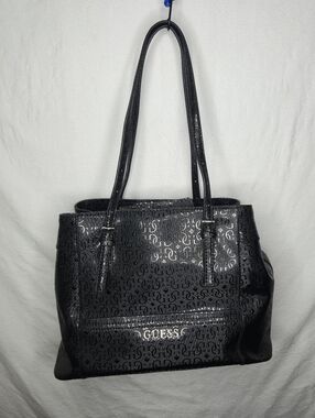 Guess Ladies Black Shiny Handbag Purse